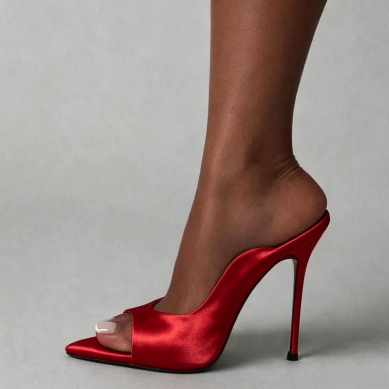 Slip Dress Satin - MKKHOU Modne Czółenka Nowe Wysokiej Jakości