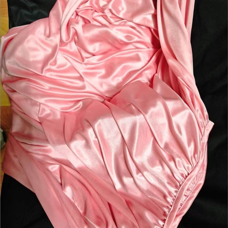 Robe Silk Women - Błyszczący szlafrok z jedwabiu lodowego z