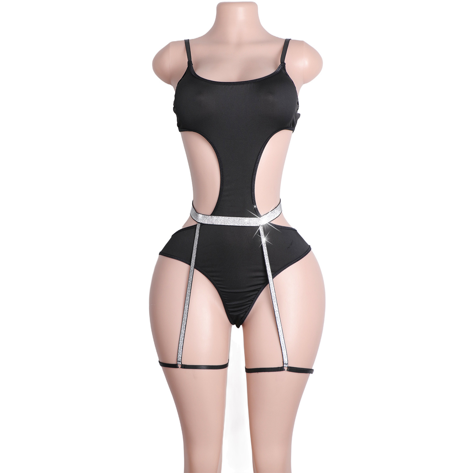 Strój do pole dance z dżetami, – Garter Belt Set recenzja i cena